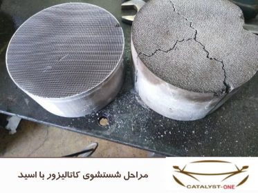 مراحل شستشوی کاتالیزور با اسید